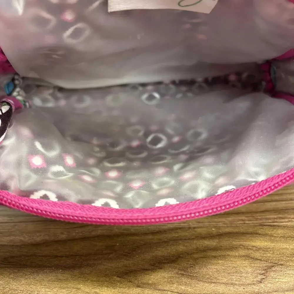 Vera Bradley Womens Cupcake Pink  Zip Top Wristlet Wallet Retired Pattern Pouch